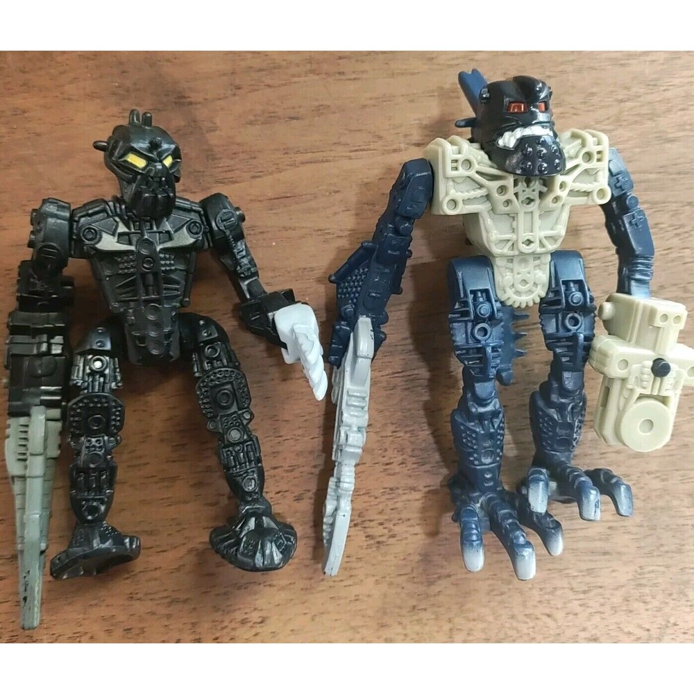 LEGO Bionicle Actiin Figures 2006  4" McDonalds Happy Meal Toy Set Of 2